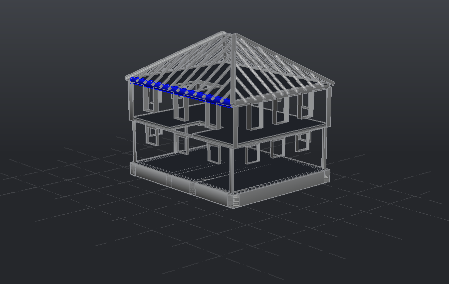 Creating detailed drawings for the construction execution phase Erstellung detaillierter Zeichnungen für die Bauausführungsphase Izrada detaljnih nacrta građevinske izvedbene faze roof eaves overhang blueprint