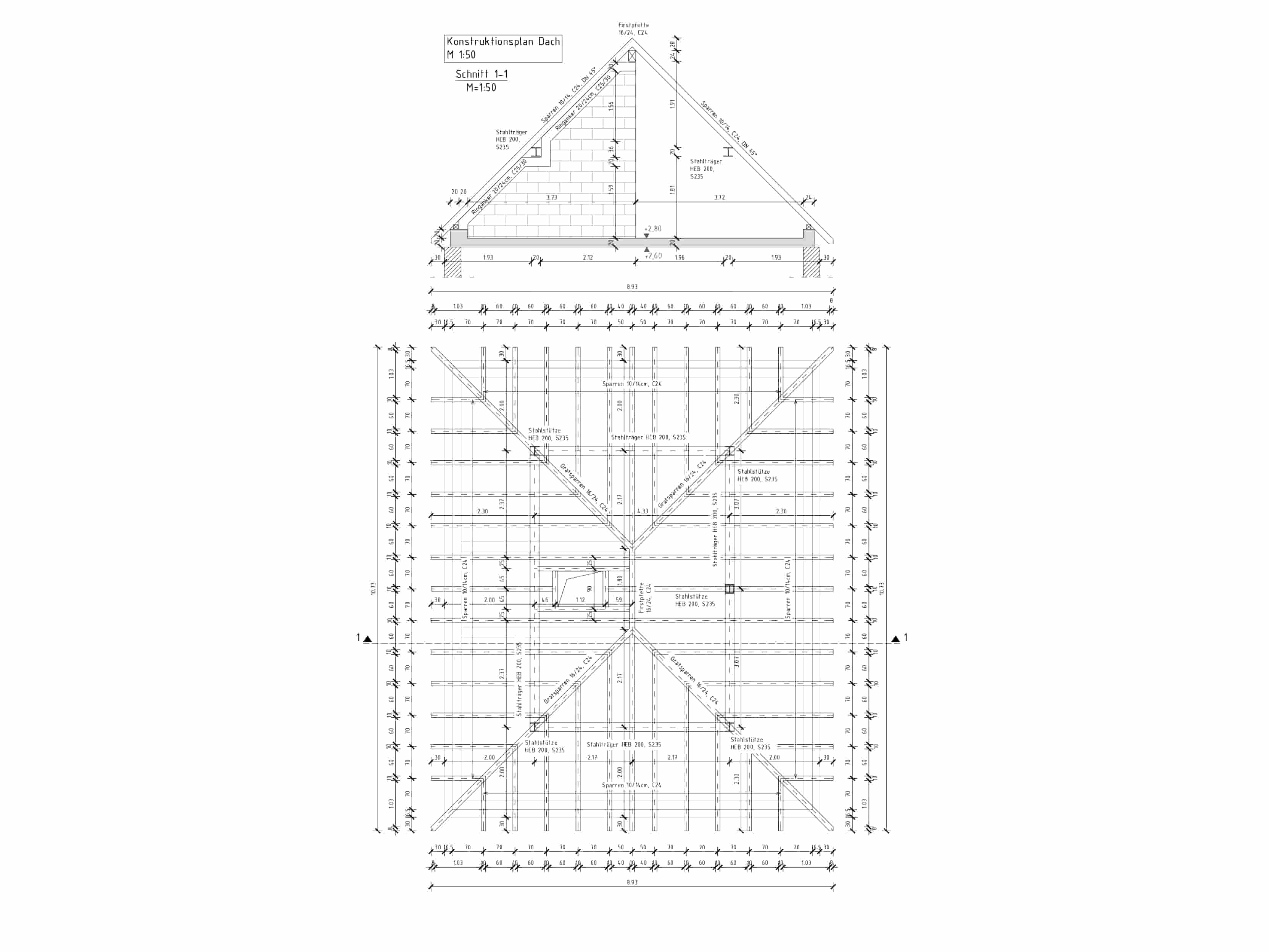 Creating detailed drawings for the construction execution phase Erstellung detaillierter Zeichnungen für die Bauausführungsphase Izrada detaljnih nacrta građevinske izvedbene faze roof rafters blueprint